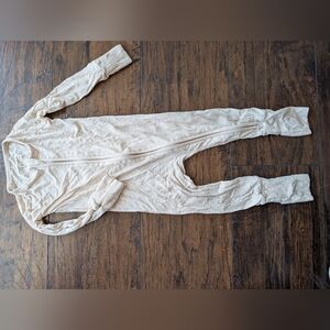 Little Sleepies Heather Oatmeal Ribbed Zippy 6-12 Months